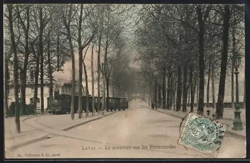 AK Laval, Le tramway sur les Promenades