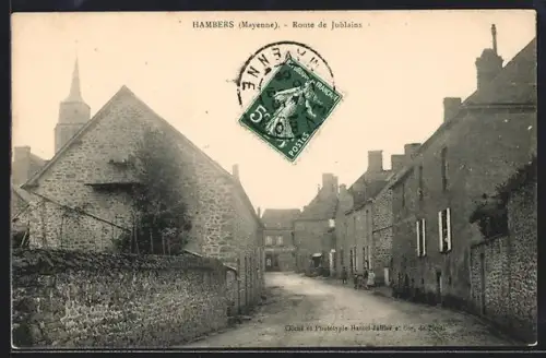 AK Hambers /Mayenne, Route de Jublains