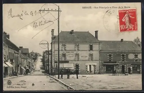 AK Renazé, Rue Principale et Place de la Mairie
