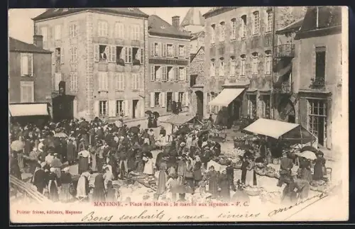 AK Mayenne, Place des Halles: le marché aux légumes