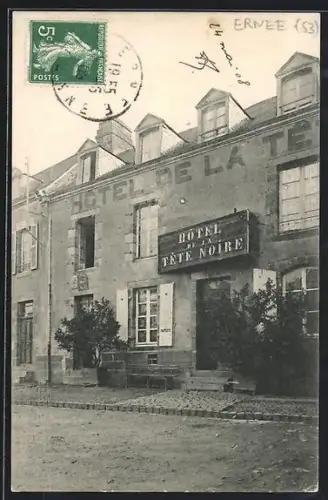AK Ernée, Hôtel de la Tête Noire et facade du bâtiment