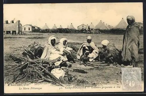 AK Oudjda, Goumiers préparant le thé