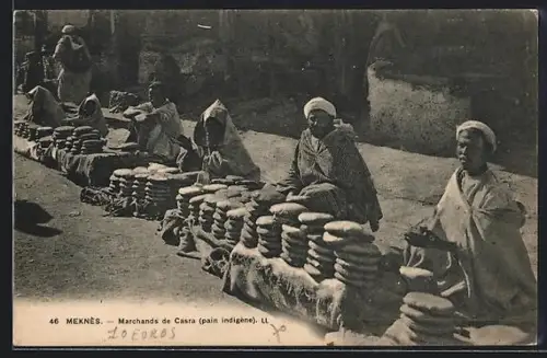 AK Meknes, Marchands de Casra (pain indigène)