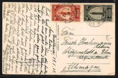 AK Casablanca, Rue Chevandier de Val Drome et le Square Gentil