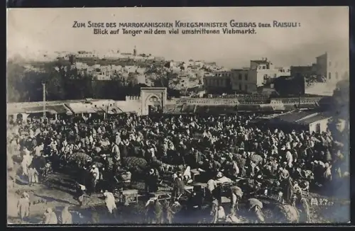 AK Tanger, Ortspartie mit Viehmarkt