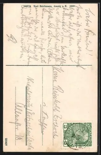 AK Dubitz, Panorama mit Kirchlein