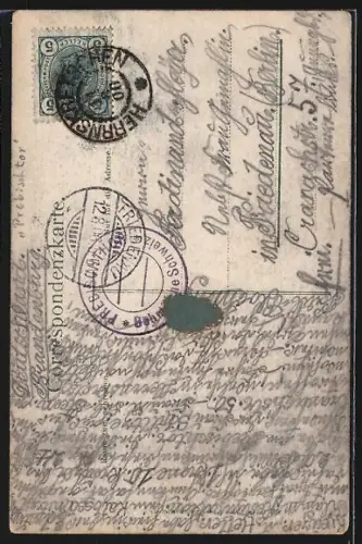 AK Edmundsklamm /Böhm. Schweiz, Ansicht mit Boot und der Familie: Vater, Mutter und fünf Kindern