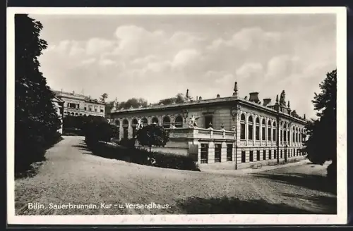AK Bilin, Sauerbrunnen, Kur- und Versandhaus
