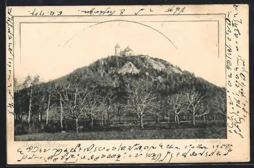 AK Teplitz-Schönau, Blick auf das Schloss