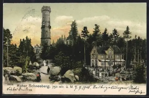 AK Hoher Schneeberg, Restaurant mit Aussichtsturm