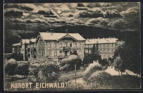 AK Eichwald, Theresienbad bei Vollmond