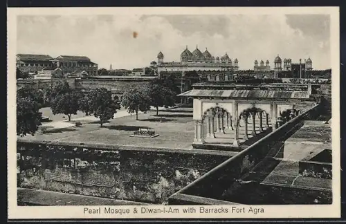 AK Agra, Pearl Mosque and Diwan-i-Am with Barracks Fort Agra
