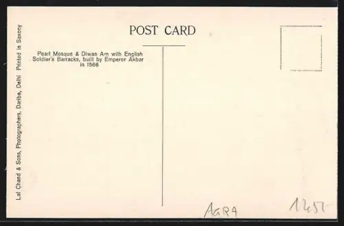 AK Agra, Pearl Mosque and Diwan-i-Am with Barracks Fort Agra