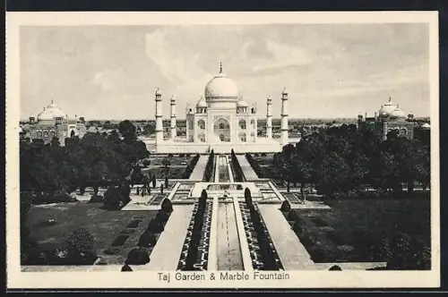 AK Agra, Taj Garden and Marble Fountain