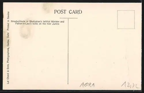 AK Agra, Itmaduddaula or Mumtaz Mahal Father`s Tomb