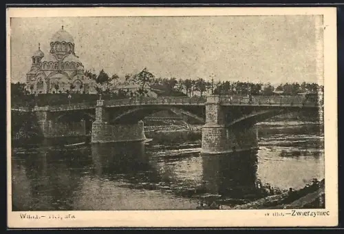 AK Wilna, Tierpark, Fluss und Brücke