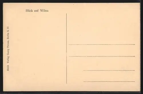 AK Wilna, Flusspartie aus der Vogelschau