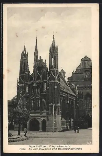 AK Wilna, St. Annenkapelle und Bernhardinerkirche