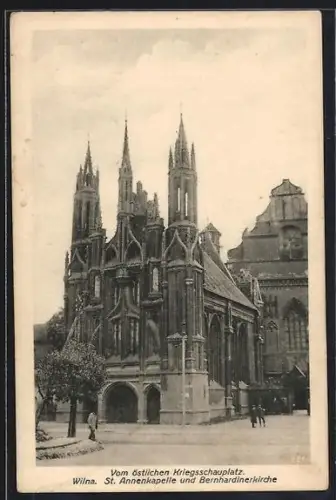 AK Wilna, St. Annenkapelle und Bernhardinerkirche