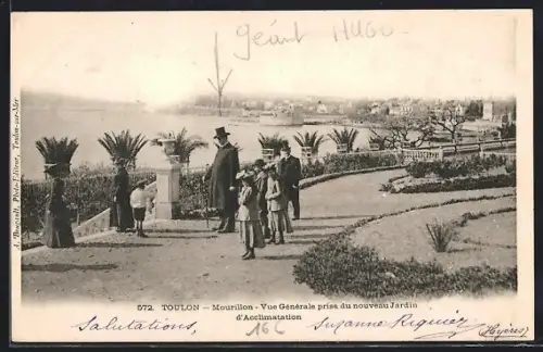 AK Toulon, Mourillon, Vue Générale prise du nouveau Jardin d`Acclimatation