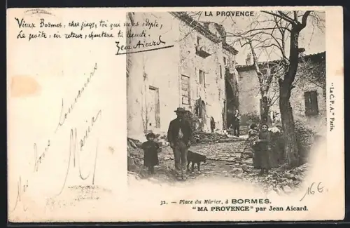 AK Bormes, Place du Mûrier