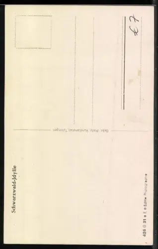 AK Mann in Schwarzwälder Tracht steht vor seinem Haus