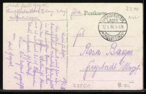 AK Lockstedter Lager, Zeppelin über den Baracken und Übungsplatz