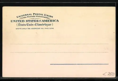 AK USA, Briefmarken, Adler mit Wappen