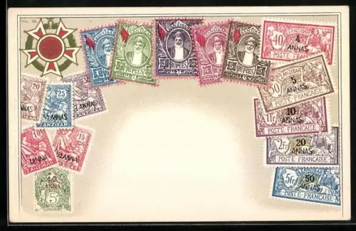 AK Sansibar, Briefmarken, Wappen