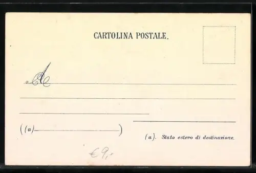 AK Italien, Briefmarken mit Wappen