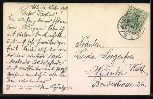 AK Rastende Treidelpferde am Abend