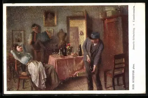 Künstler-AK Robert Scheffer: Annerls Geburtstag