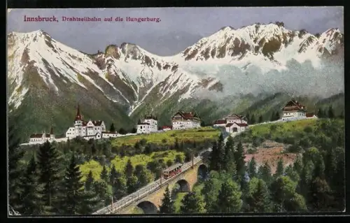 AK Innsbruck, Drahtseilbahn auf die Hungerburg