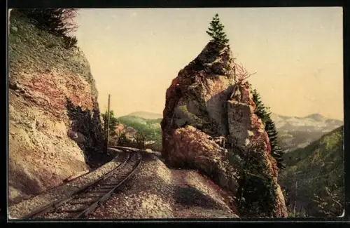 AK Mariazellerbahn, Partie am Klostersitzfelsen