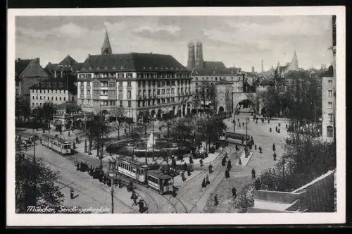 AK München, Sendlingertorplatz, Strassenbahn