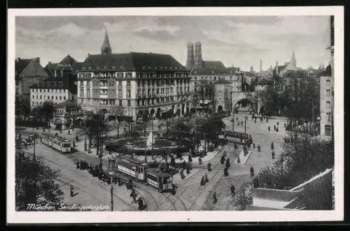 AK München, Sendlingertorplatz, Strassenbahn