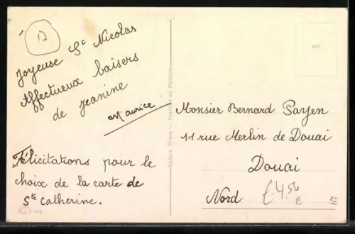 AK Hunde in Kleidung beim Billard im Gasthaus, Serviererin