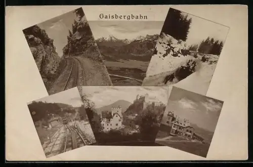 AK Salzburg, Gaisbergbahn, Zahnradsystem wie Rigi und Pilatus