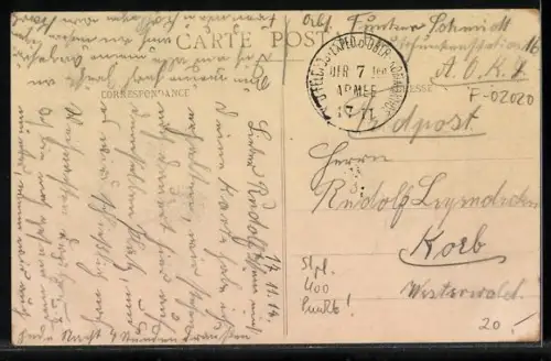 AK Laon, Le Funiculaire traversant le Jardin Anglais