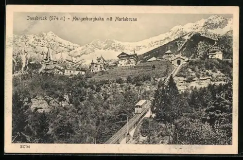 AK Innsbruck, Hungerburgbahn mit Mariabrunn