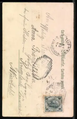 Künstler-AK E. Döcker: Mann beobachtet Paar