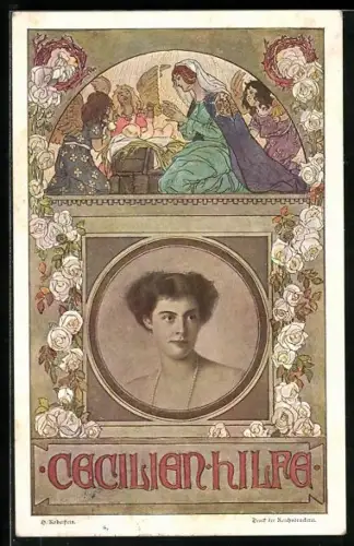 Künstler-AK Cecilien-Hilfe, Kronprinzessin Cecilie