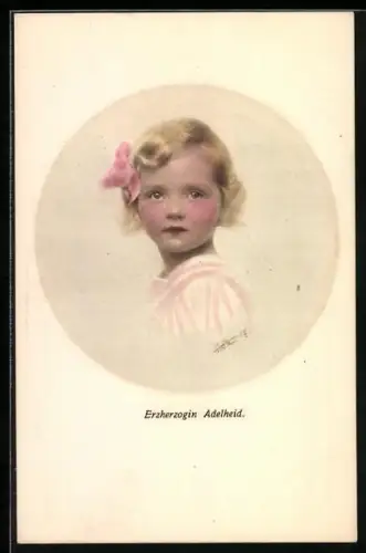 AK Erzherzogin Adelheid von Österreich als junges Mädchen