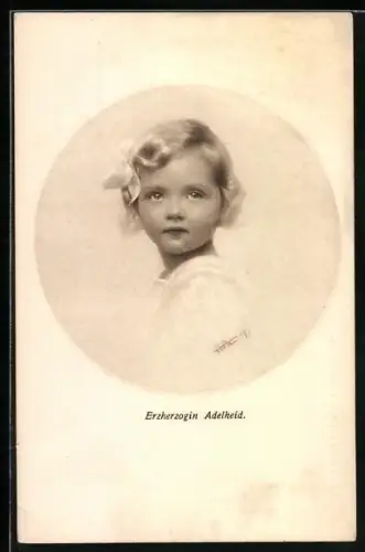 AK Erzherzogin Adelheid von Österreich als junges Mädchen