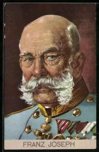 AK Portrait von Kaiser Franz Josef I. von Österreich mit Orden an der Brust
