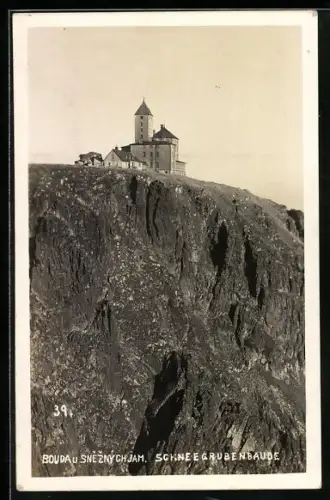 AK Schneegruben-Baude, Ansicht aus der Ferne