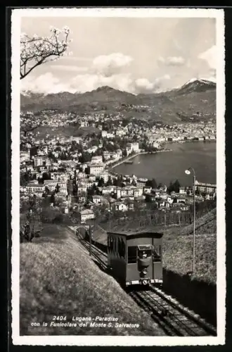 AK Lugano-Paradiso, Funicolare del Monte S. Salvatore, Bergbahn