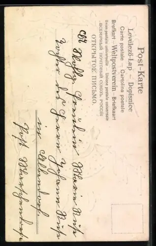 AK Mädchen mit Blumen auf einer Wiese