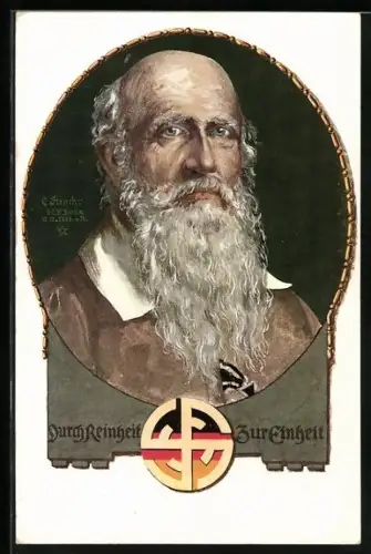 AK Turnvater Jahn, Turnerspruch Durch Reinheit zur Einheit