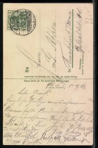 AK Turnvater Jahn, Turner mit Flagge, Gut Heil